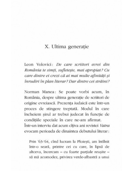 Sertarele exilului. Dialog cu Leon Volovici