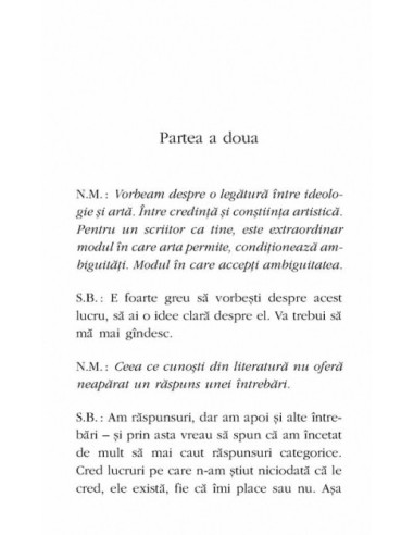Înaintea despărțirii. Convorbire cu... Înaintea despărțirii. Convorbire cu...