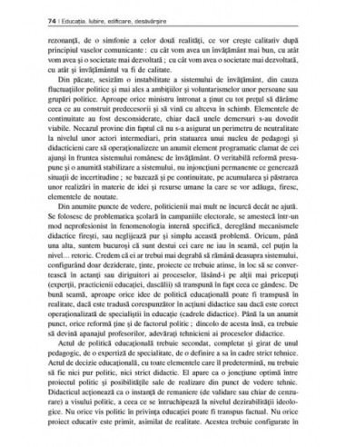 Educația. Iubire, edificare, desăvîrșire Educația. Iubire, edificare, desăvîrșire