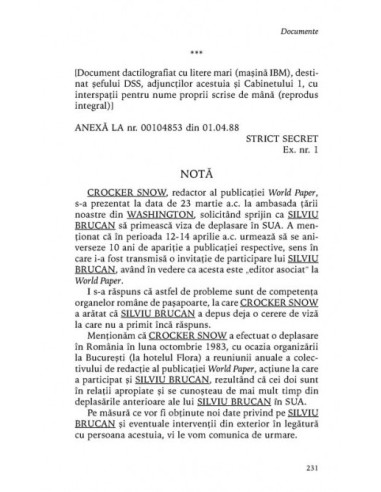 Dosarul Brucan. Documente ale... Dosarul Brucan. Documente ale...