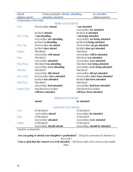 501 verbe englezești