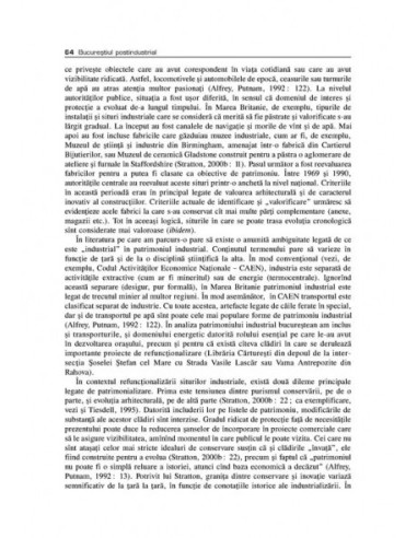 Bucureștiul postindustrial. Memorie,...