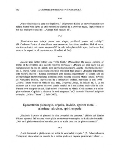 Aforismele din perspectivă psihologică Aforismele din perspectivă psihologică
