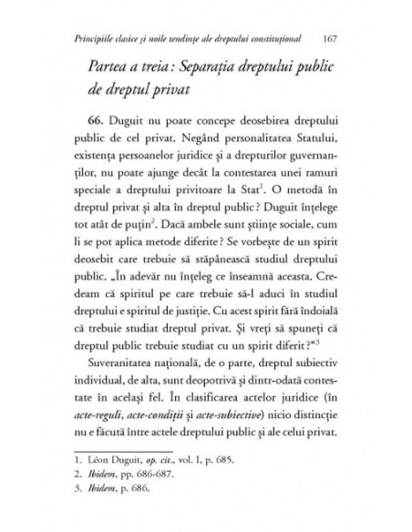 Principiile clasice și noile tendințe ale dreptului constituțional. Critica operei lui Leon Duguit