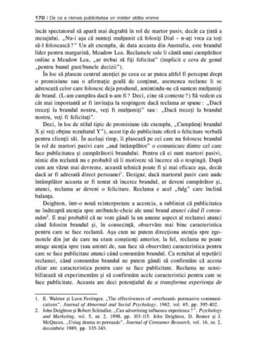 De la publicitate la consumator