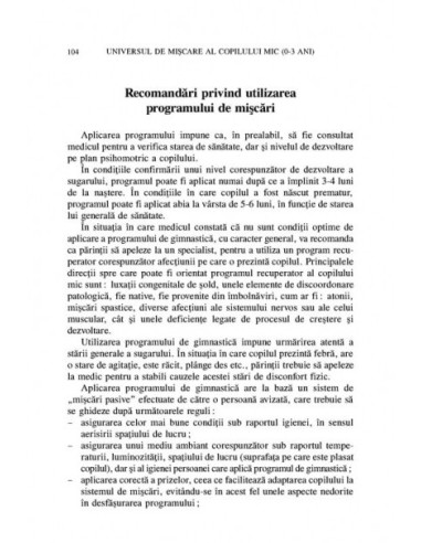 Universul de mişcare al copilului mic...