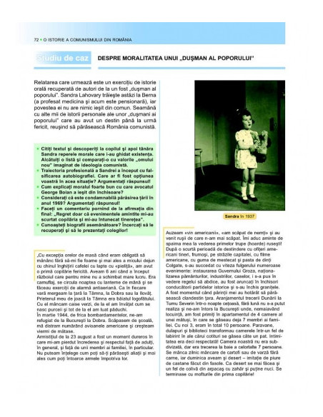 O istorie a comunismului din România. Manual pentru liceu