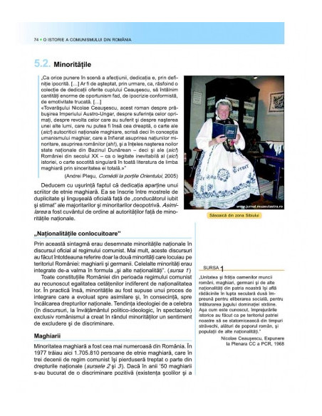 O istorie a comunismului din România. Manual pentru liceu