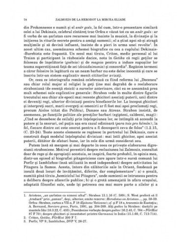 Zalmoxis de la Herodot la Mircea...