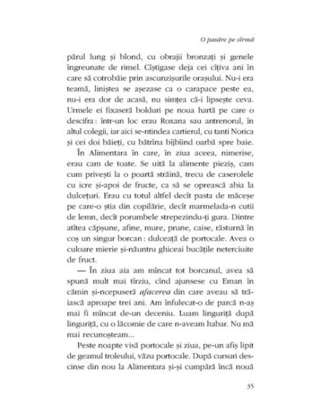 O pasăre pe sîrmă