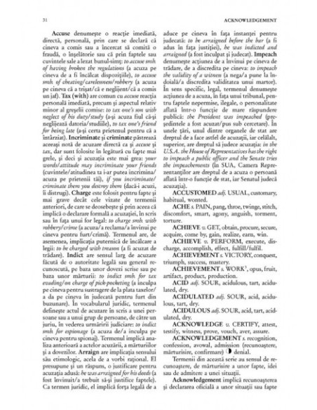 Dicționar de sinonime comentate ale limbii engleze