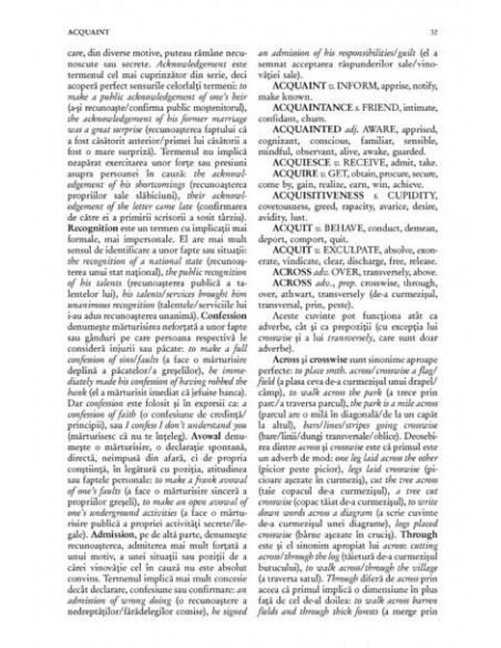 Dicționar de sinonime comentate ale limbii engleze