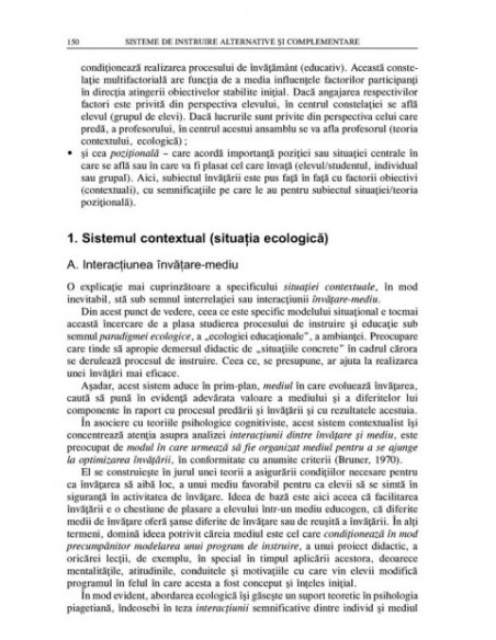Sisteme de instruire alternative și complementare. Structuri, stiluri și strategii