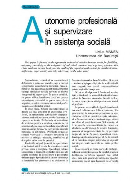 Revista de asistență socială. Nr. 3/2007