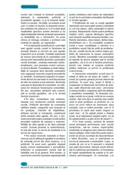 Revista de asistență socială. Nr. 3/2007