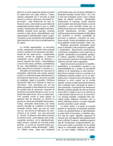 Revista de asistență socială. Nr. 3/2007 Revista de asistență socială. Nr. 3/2007