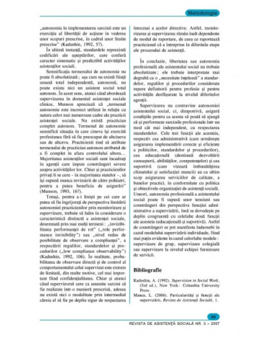 Revista de asistență socială. Nr. 3/2007 Revista de asistență socială. Nr. 3/2007