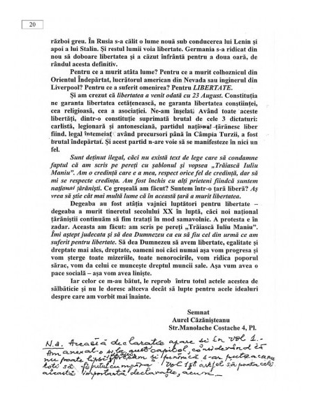 Mărturie şi document. Volumul II (trei parţi)