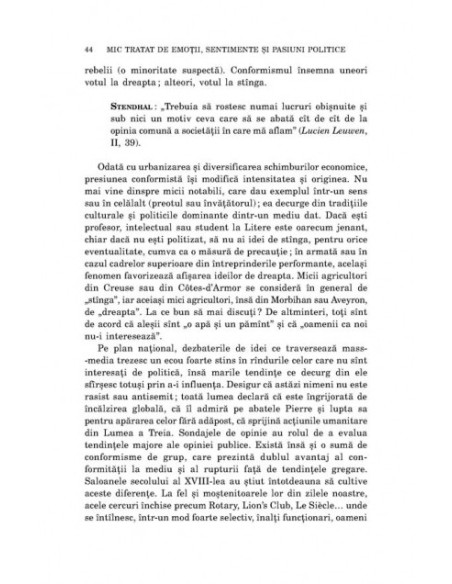 Mic tratat de emoții, sentimente și pasiuni politice