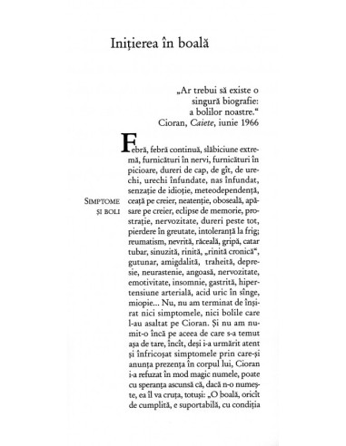 Despre bolile filosofilor. Cioran Despre bolile filosofilor. Cioran