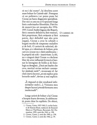 Despre bolile filosofilor. Cioran Despre bolile filosofilor. Cioran