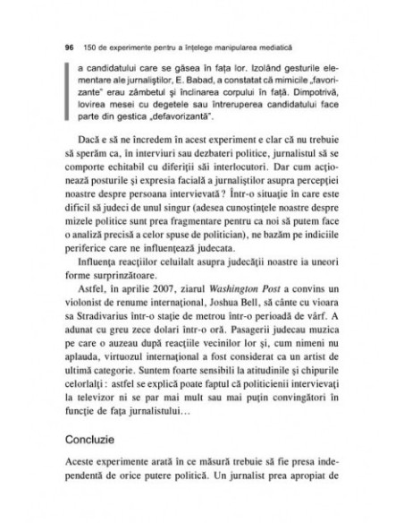 150 de experimente pentru a înţelege manipularea mediatică. Psihologia consumatorului de mass-media