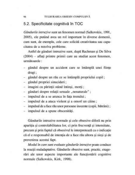 Tulburarea obsesiv-compulsivă. Circumscriere, modele și intervenții