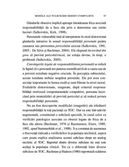 Tulburarea obsesiv-compulsivă. Circumscriere, modele și intervenții