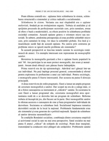 O istorie subiectivă în sociologia... O istorie subiectivă în sociologia...