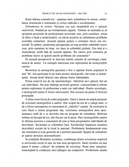 O istorie subiectivă în sociologia românească din 1944 până în prezent