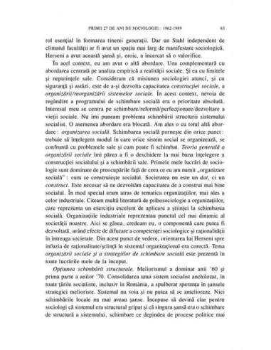 O istorie subiectivă în sociologia... O istorie subiectivă în sociologia...