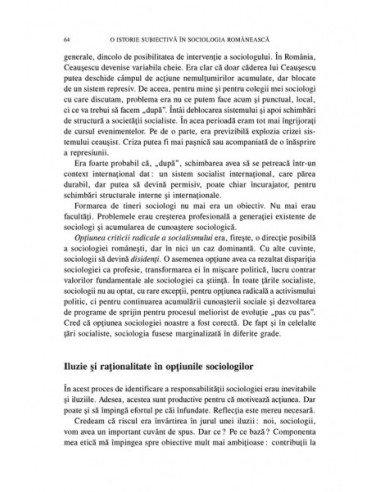 O istorie subiectivă în sociologia... O istorie subiectivă în sociologia...