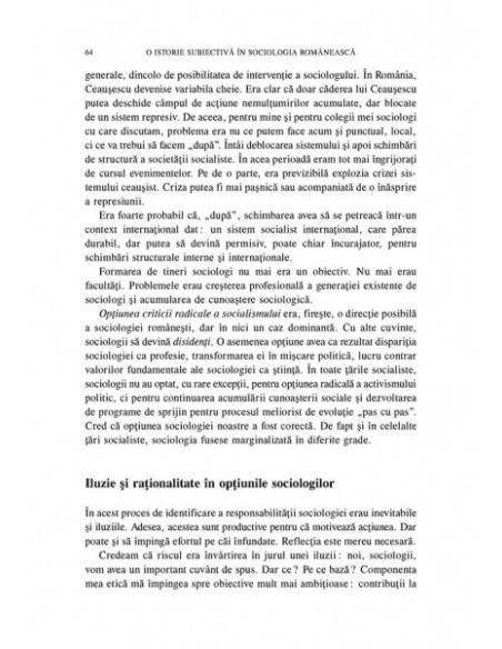 O istorie subiectivă în sociologia românească din 1944 până în prezent