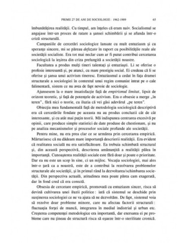 O istorie subiectivă în sociologia... O istorie subiectivă în sociologia...