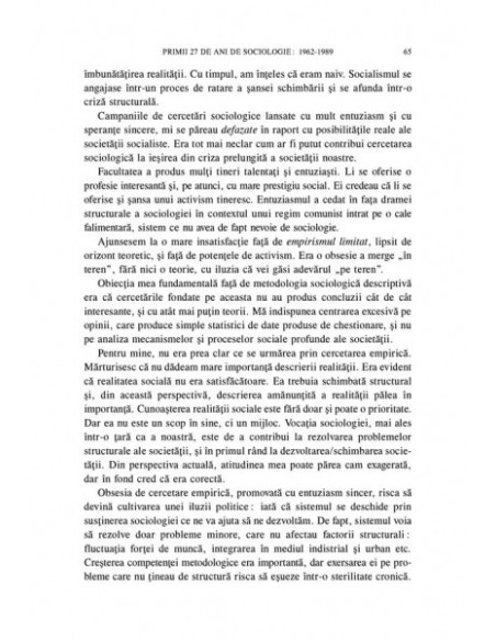 O istorie subiectivă în sociologia românească din 1944 până în prezent
