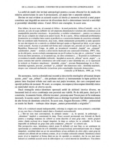 Antropologie. Cinci introduceri