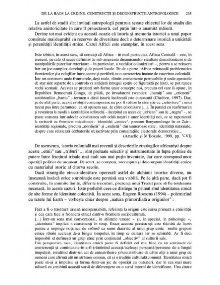 Antropologie. Cinci introduceri