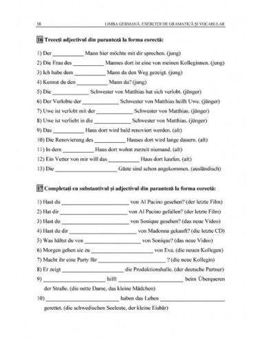 Limba germană. Exerciţii de gramatică... Limba germană. Exerciţii de gramatică...