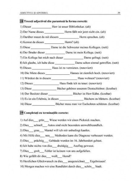 Limba germană. Exerciţii de gramatică şi vocabular