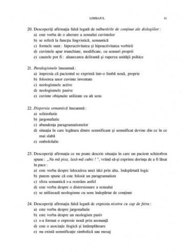 Teste-grilă de psihopatologie,...