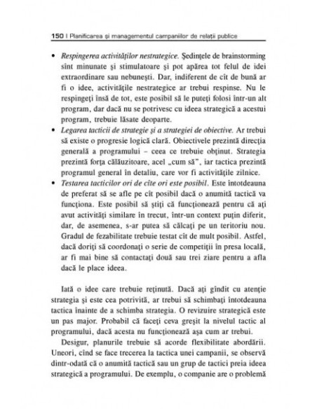 Planificarea și managementul campaniilor de relații publice