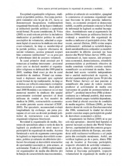 Sociologie Românească. Volumul VII, Nr. 1/2009