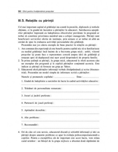 Ghid pentru învățămîntul preșcolar. O... Ghid pentru învățămîntul preșcolar. O...