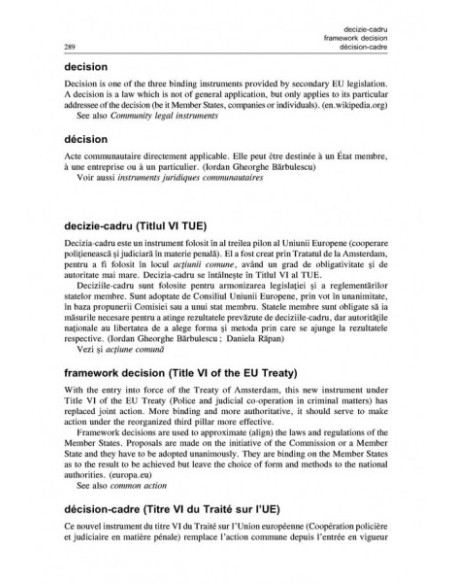 Dicţionar explicativ trilingv al Uniunii Europene. Trilingual Dictionary of the European Union.