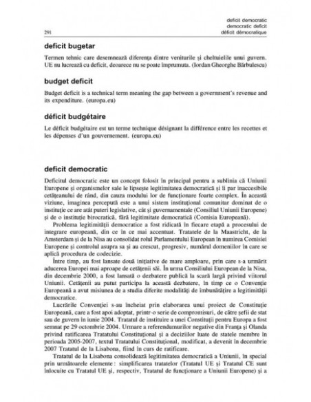 Dicţionar explicativ trilingv al Uniunii Europene. Trilingual Dictionary of the European Union.