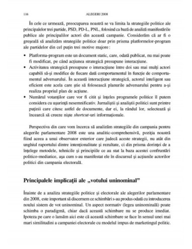 Alegeri 2008. Volumul I: Campanii,... Alegeri 2008. Volumul I: Campanii,...