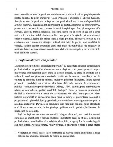 Alegeri 2008. Volumul I: Campanii, lideri și sondaje