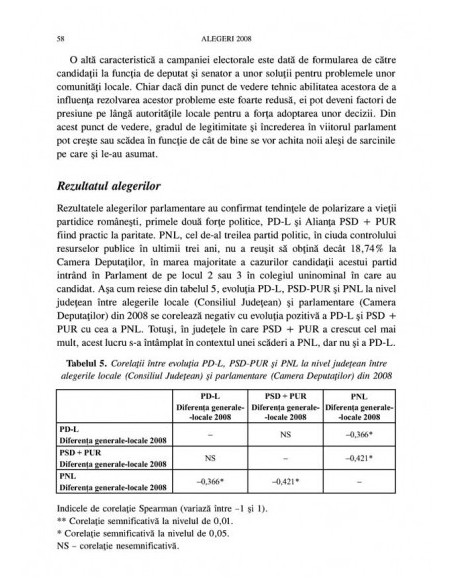 Alegeri 2008. Volumul II: Continuitate și schimbare