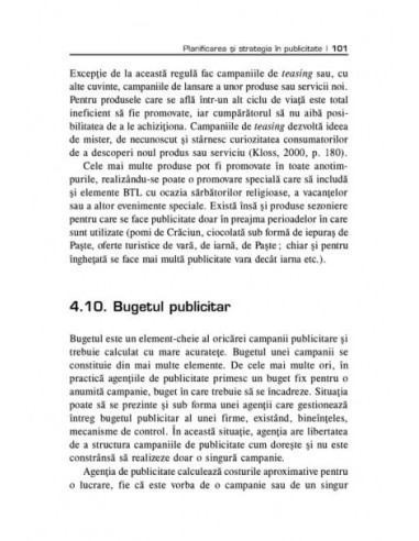 Publicitatea. De la planificarea...