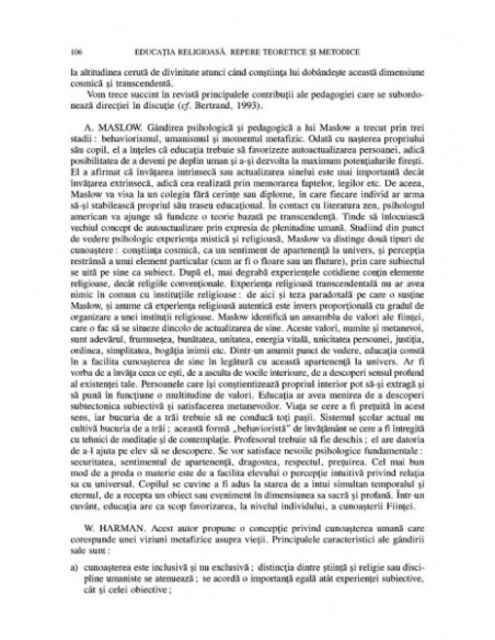 Educația religioasă. Repere teoretice și metodice